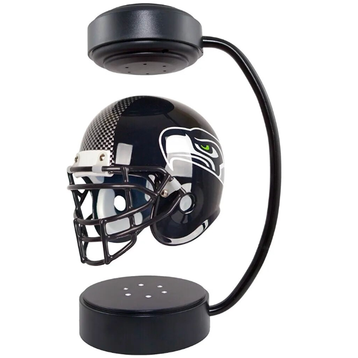 NFL Rotating Levitating Hover Helmet With LED Lighting & Hover Football With Bluetooth Speaker