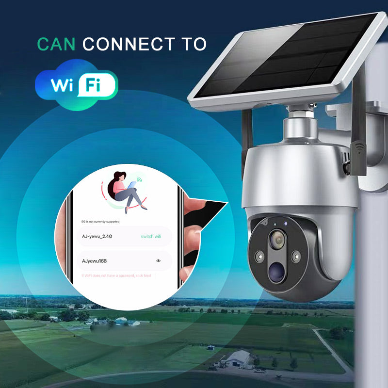 ️Free shipping📦360-degree Solar Surveillance Camera with Full Color N ...