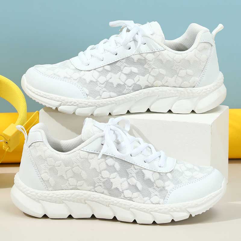 【35-44】Breathable sneakers with round toe and lace