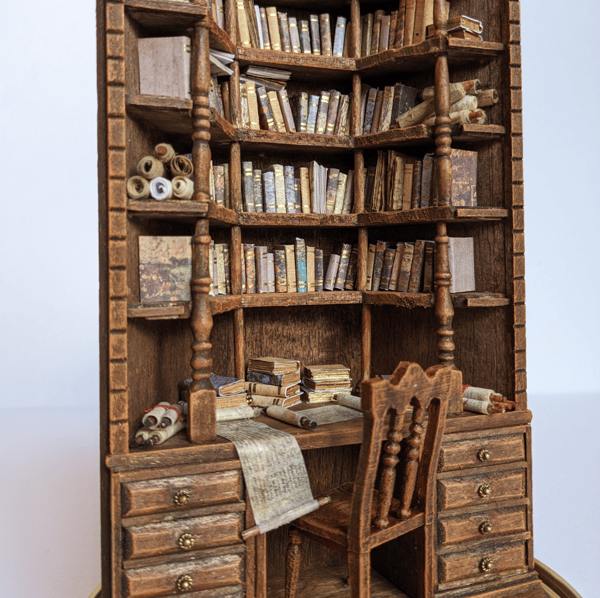 🔖"The bay library" Miniature Bookcase