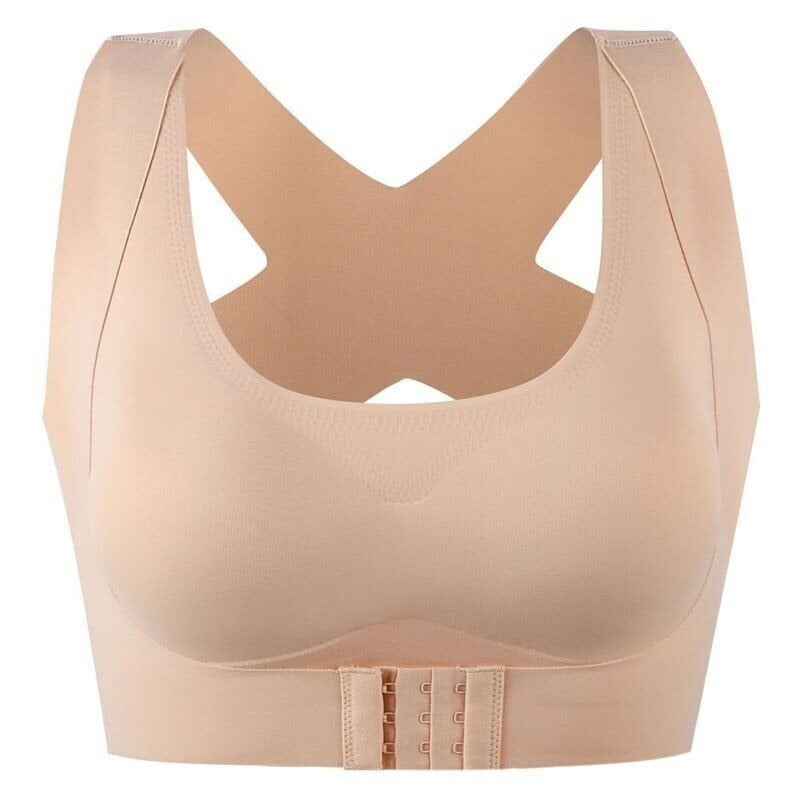 2PCS Unwired Front Buckle Push Up Adjustable Seamless Tank Bra