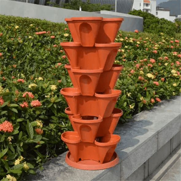 🌼Plant Festival Special 49% OFF-Stand Stacking Planters Strawberry Planting Pots