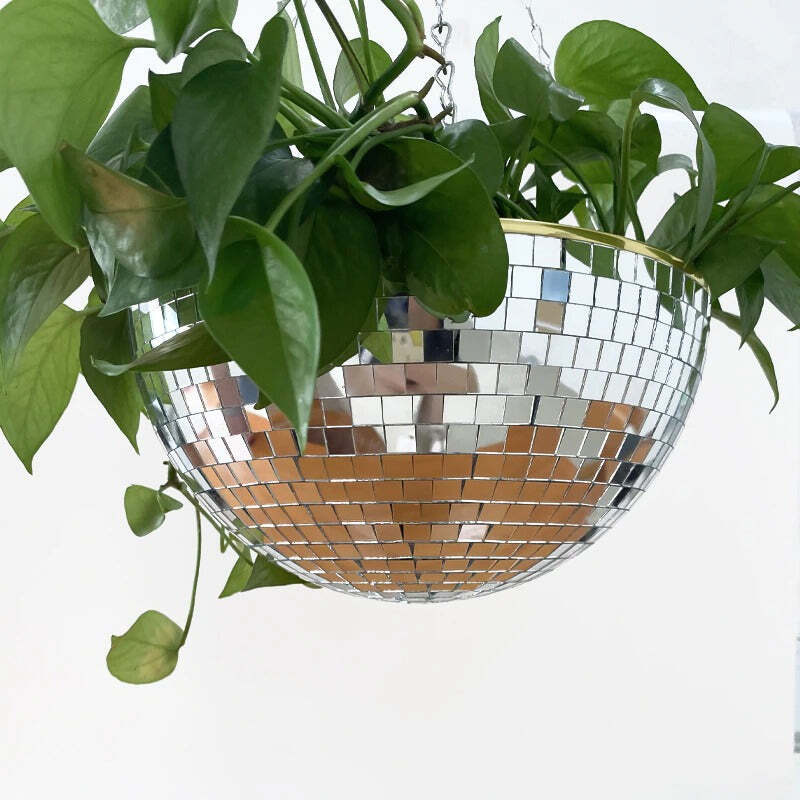 Disco Ball Hanging Planter