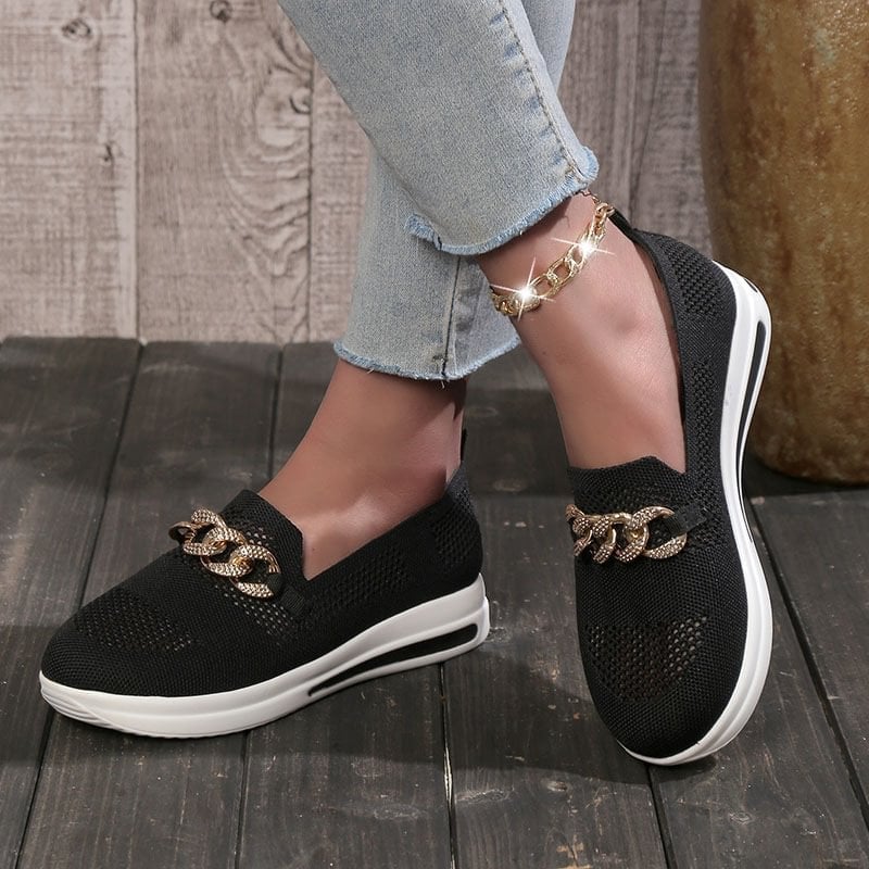 🔥Women's Woven Breathable Casual Wedge Sneakers