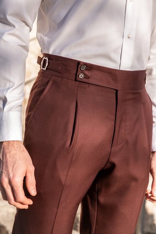 Plain Straight Casual Pants For Men