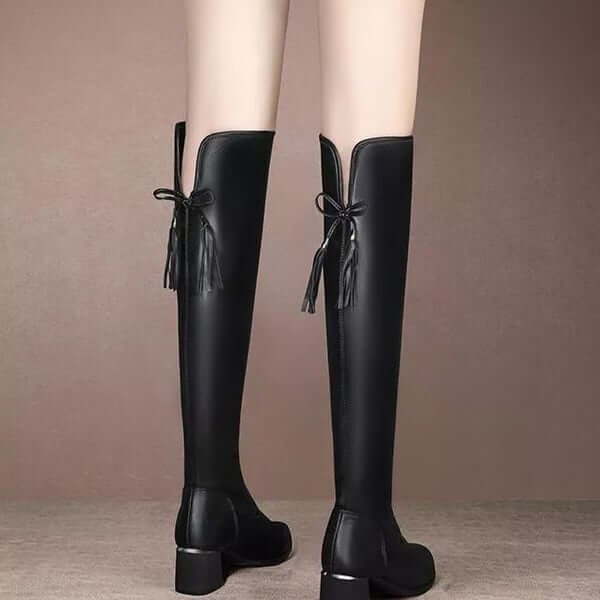 Bow Elastic Soft Warm Comfortable Boots