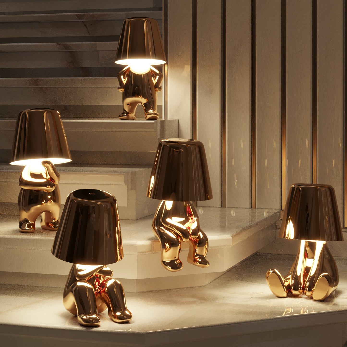 5 Brothers Gold - Cordless Lamp Collection