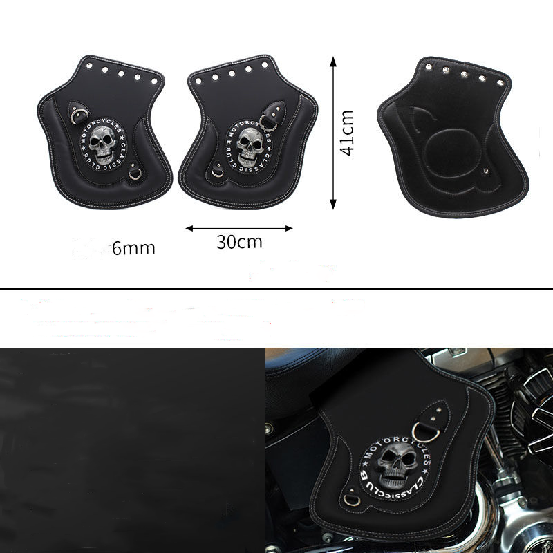 Universal Motorcycle Leather Side Saddle Heat Shield Deflector