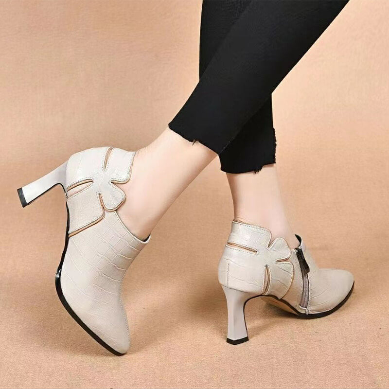 Women's Pointed Toe Fashion All-match Thick-Heeled Shoes（50% OFF）