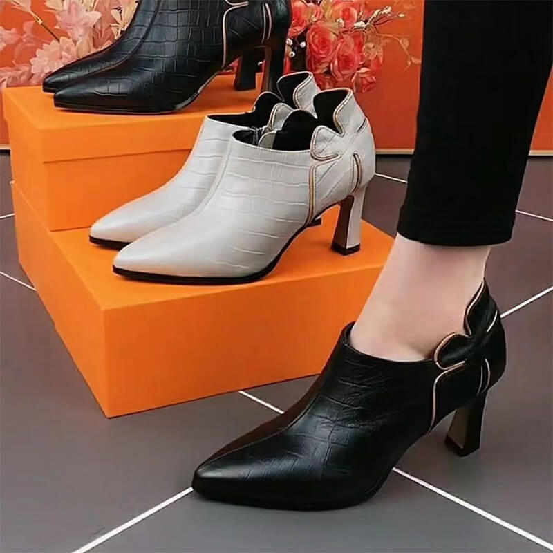 Women's Pointed Toe Fashion All-match Thick-Heeled Shoes（50% OFF）