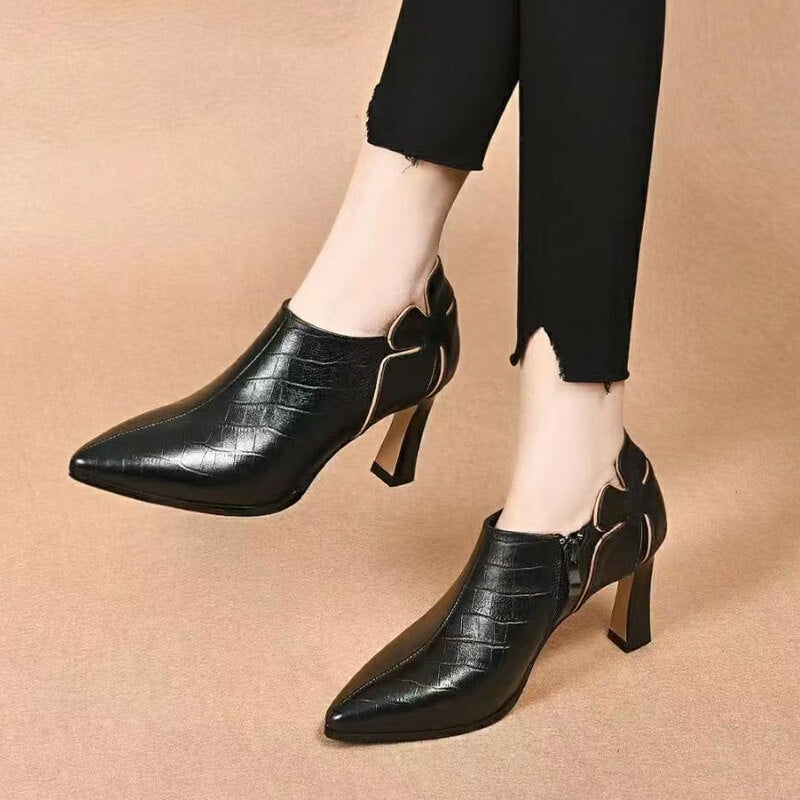 Women's Pointed Toe Fashion All-match Thick-Heeled Shoes（50% OFF）