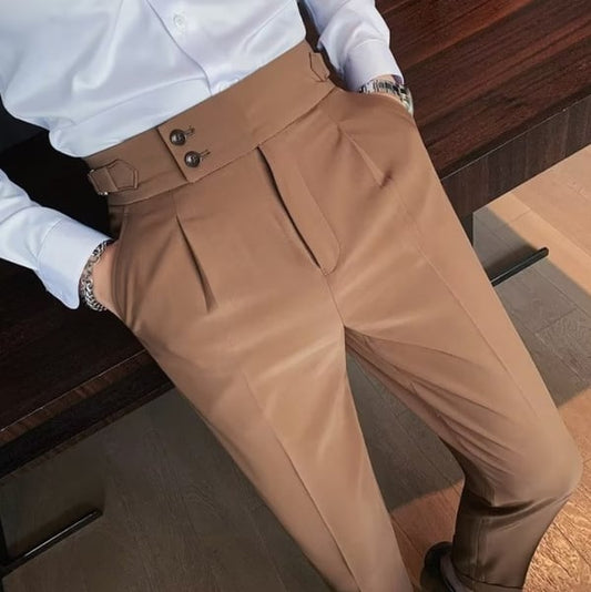 Plain Straight Casual Pants For Men