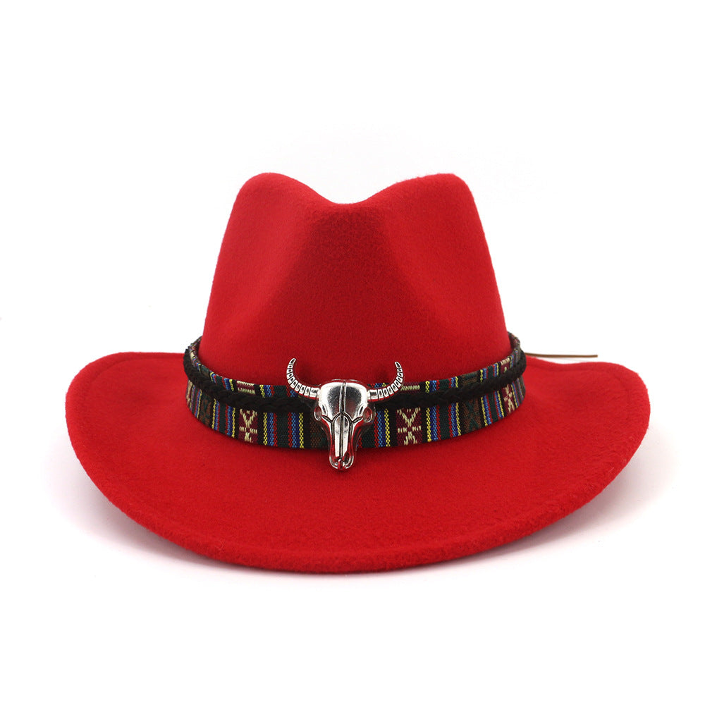 Hubert Western Cowboy Hat- Wine Red