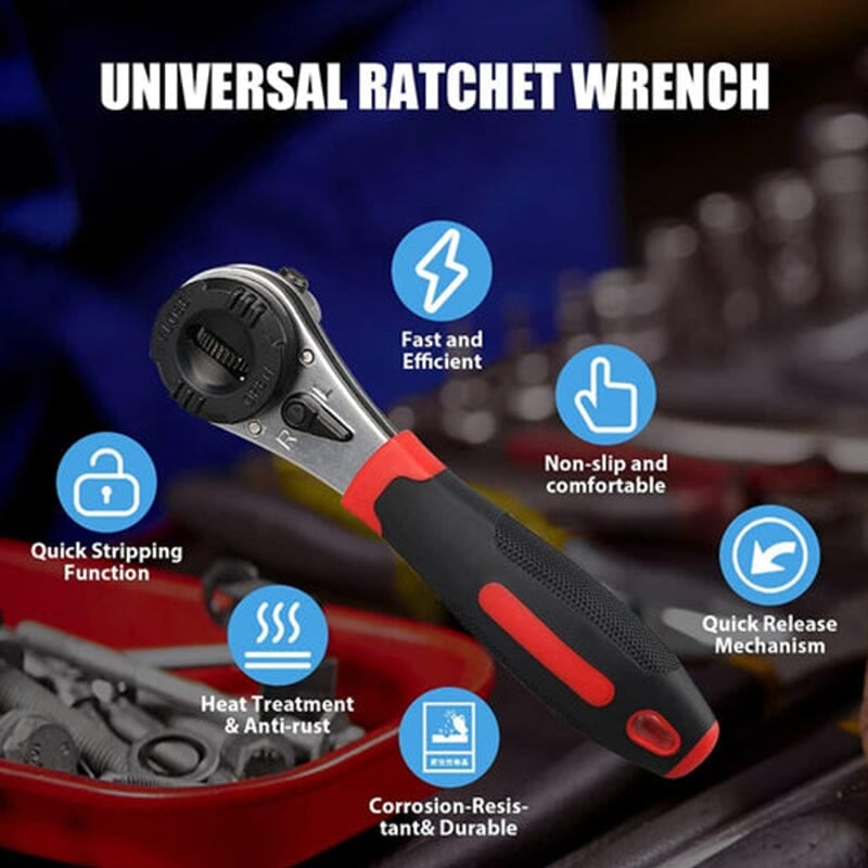 Hot Sale 49% OFF - Adjustable Ratchet Wrench