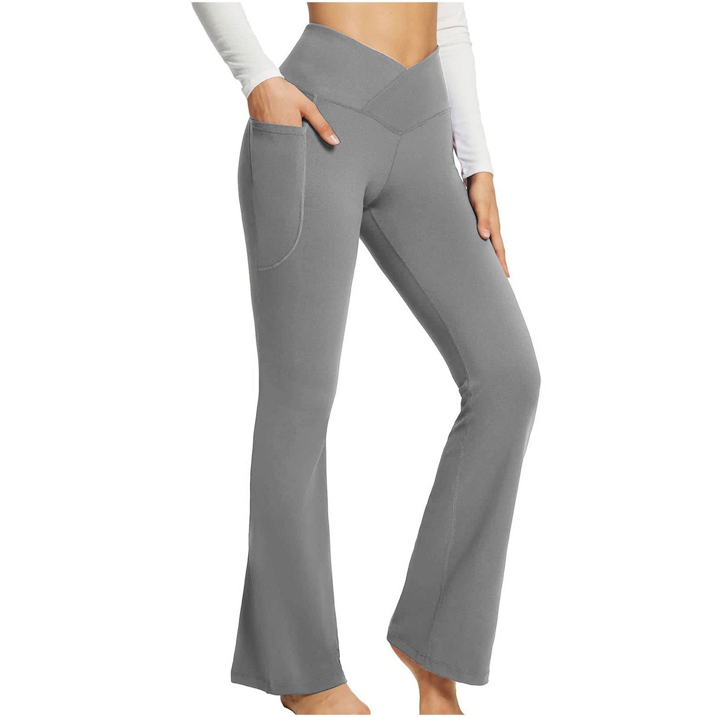 High-Waisted Lift Butt Flare Yoga Leggings With Pockets (Buy 2 Free Shipping)