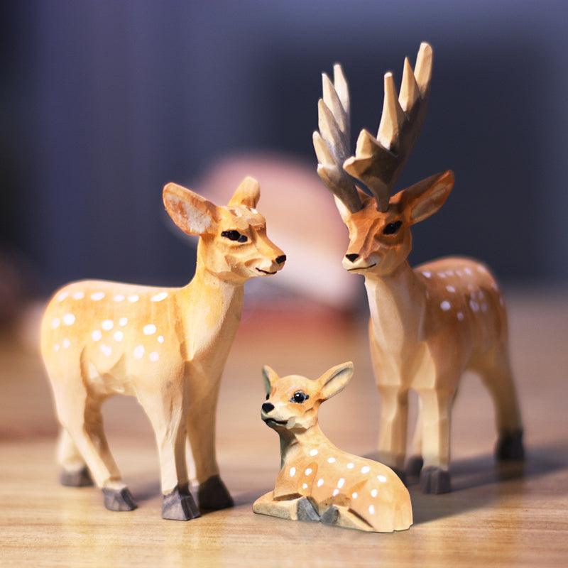 Sika Deer Sculpted Hand-Painted Animal Figure