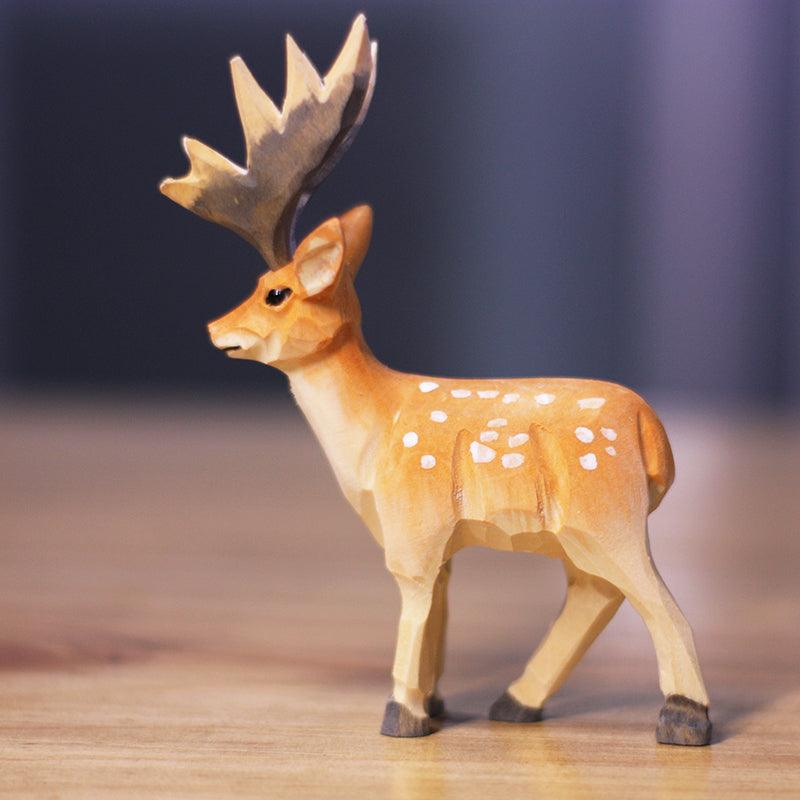 Sika Deer Sculpted Hand-Painted Animal Figure