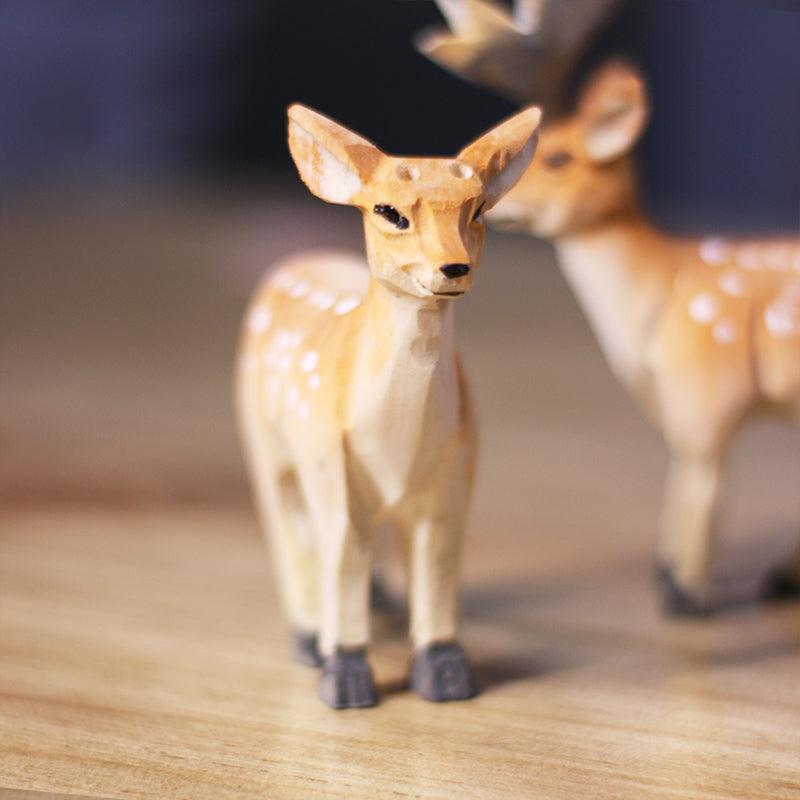 Sika Deer Sculpted Hand-Painted Animal Figure