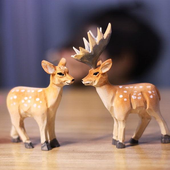 Sika Deer Sculpted Hand-Painted Animal Figure