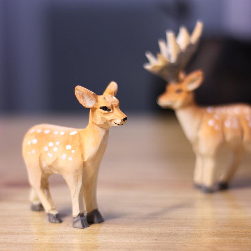 Sika Deer Sculpted Hand-Painted Animal Figure