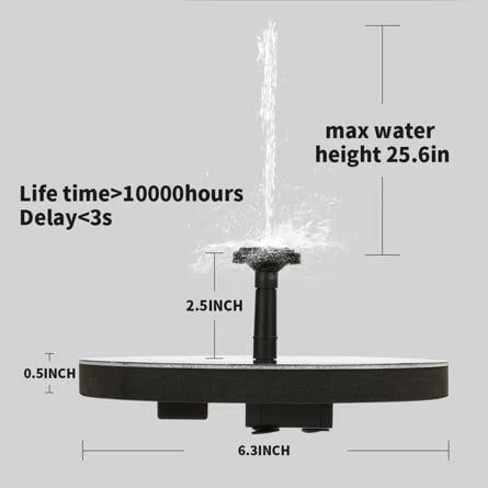 🎁Best Mother's Day Gift Of 2023🎁 - Solar outdoor fountain-The perfect garden decoration