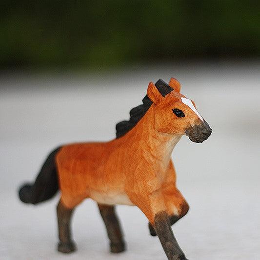 Horse Sculpted Hand-Painted Animal Wood Figure