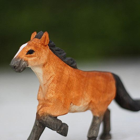 Horse Sculpted Hand-Painted Animal Wood Figure