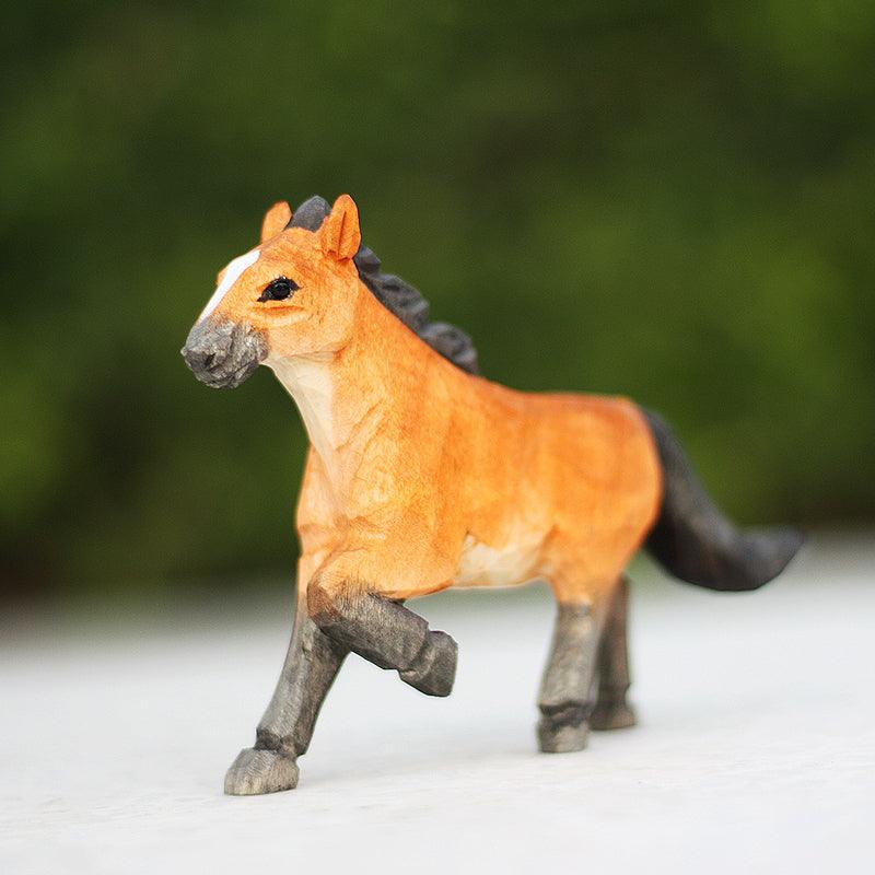 Horse Sculpted Hand-Painted Animal Wood Figure