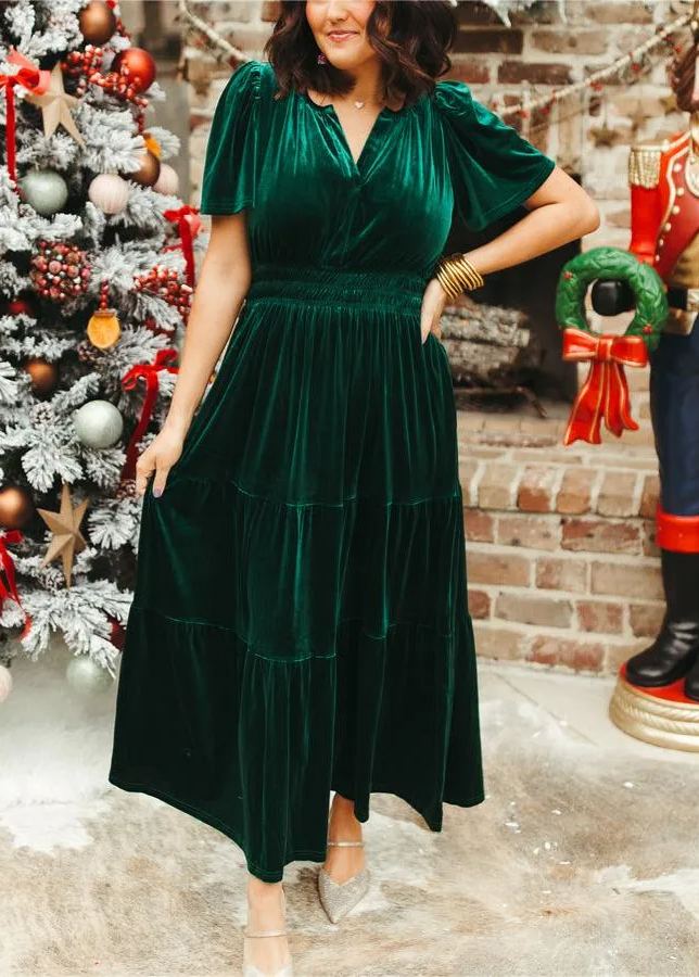 💃Women‘s Velvet Tiered Maxi Dress - Early Christmas Sale 49% OFF (Free Shipping)