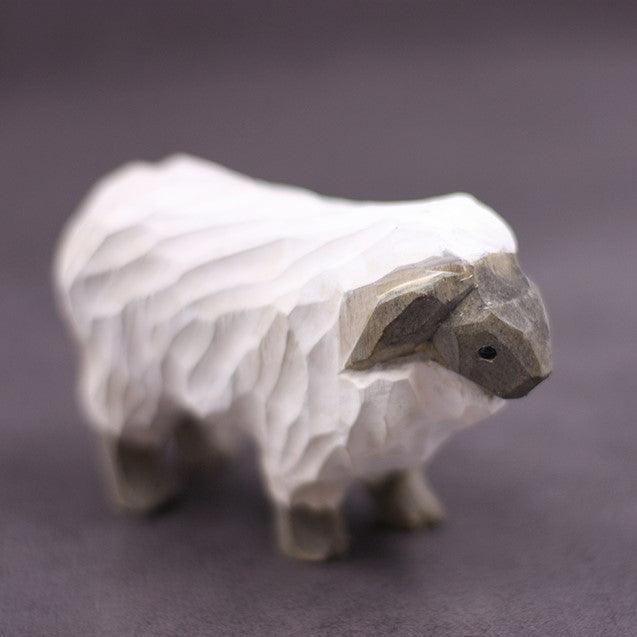 Sheep Sculpted Hand-Painted Animal Wood Figure