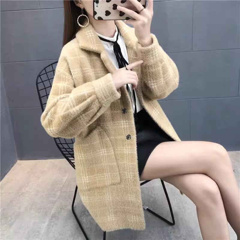 ✨Winter gift✨Faux wool mid-length coat✨Winter gift✨Faux wool mid-length coat