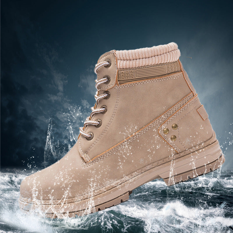 Ideal Gift - Water and weatherproof ankle lace-up boots for women for working, hiking and fighting